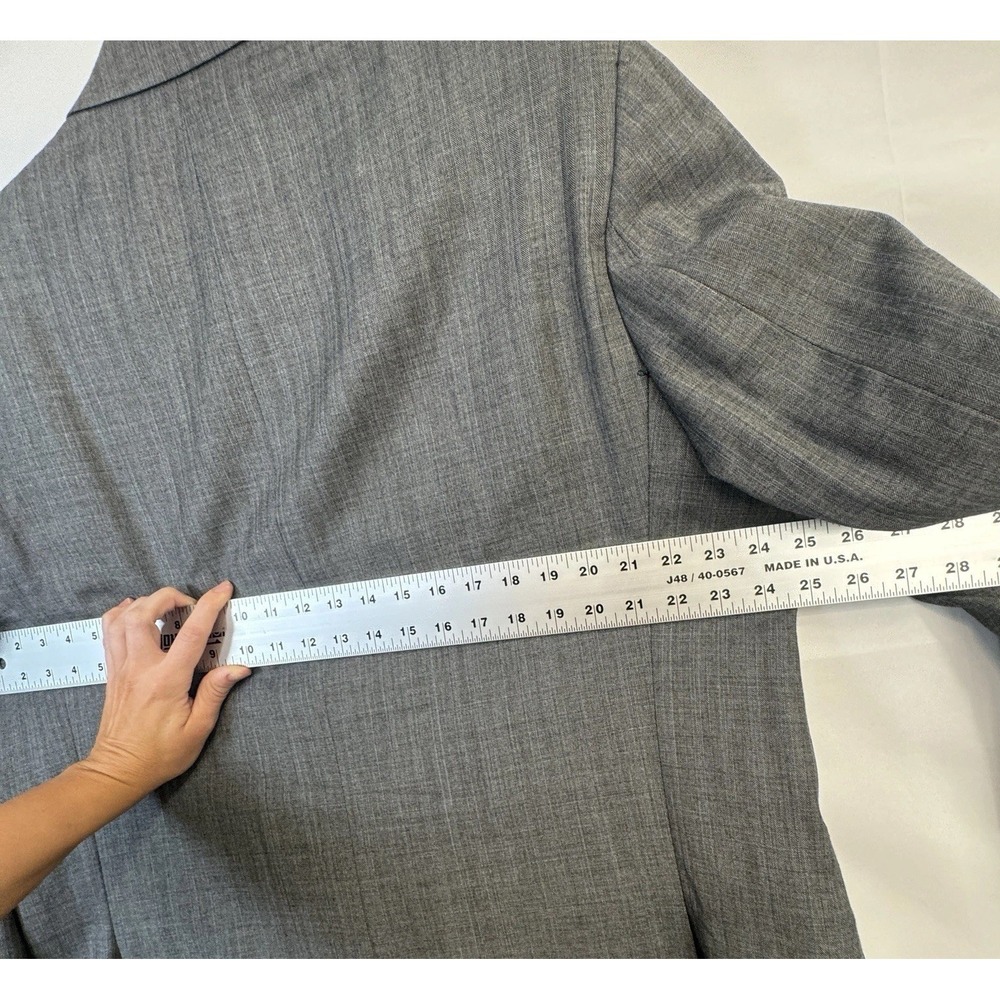 VTG 48L Lauren Ralph Lauren Wool Gray 2-Piece Suit Herringbone 40x28 Classic Fit - Picture 14 of 16